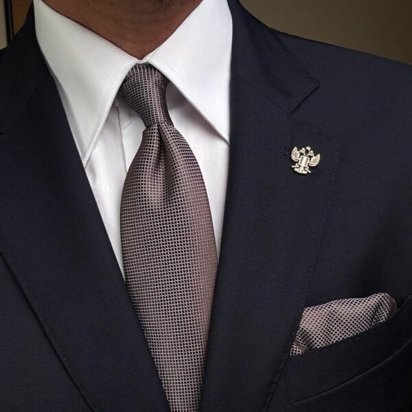 Light Brown Tie - 8 cm - With Pocket Square