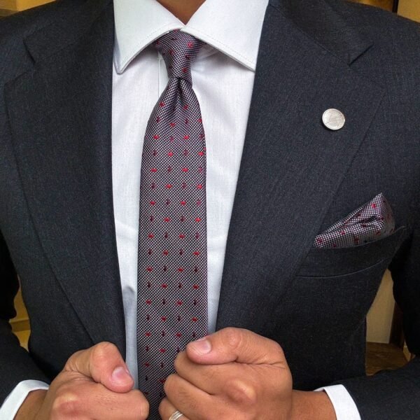 Shadow Tie - 7 cm - With Pocket Square