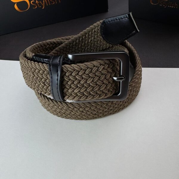 Beige Braided Belt