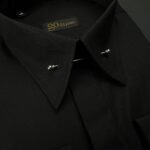 Black Shirt With Collar Pin