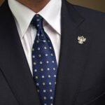 Blue Squares Tie - 8 cm