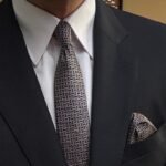 Sand Blue Tie - 7 cm - With Pocket Square