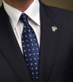 Blue Squares Tie - 8 cm - Image 3