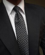 Black H Tie - 8 cm - Image 3