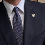 Blue & Yellow Circles Tie - 7 cm