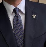 Blue & Yellow Circles Tie - 7 cm