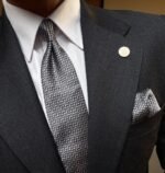 Gray Weaves Tie - 8 cm - With Pocket Square