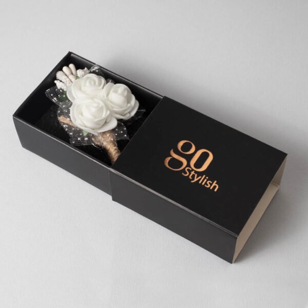 White Flower Lapel Pin