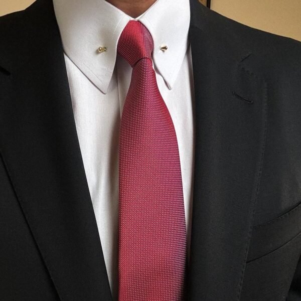 Red & White Dots Tie - 7 cm