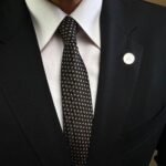 Black & Beige Squares Tie - 7 cm