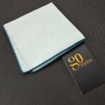 Pocket Square - White with Light Green Line