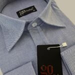 Blue Oxford Business Shirt With MDC ''French Cuffs''