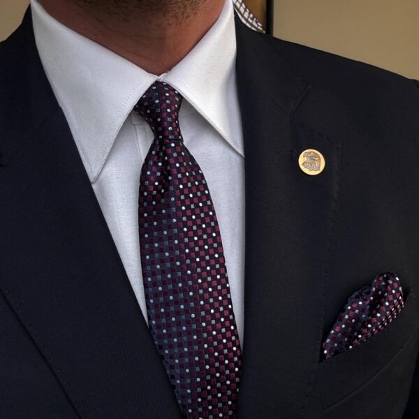 Garnet Tie - 7 cm - With Pocket Square