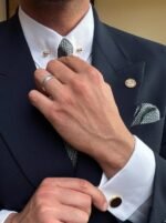 White Oxford Shirt With Collar Pin - Image 4