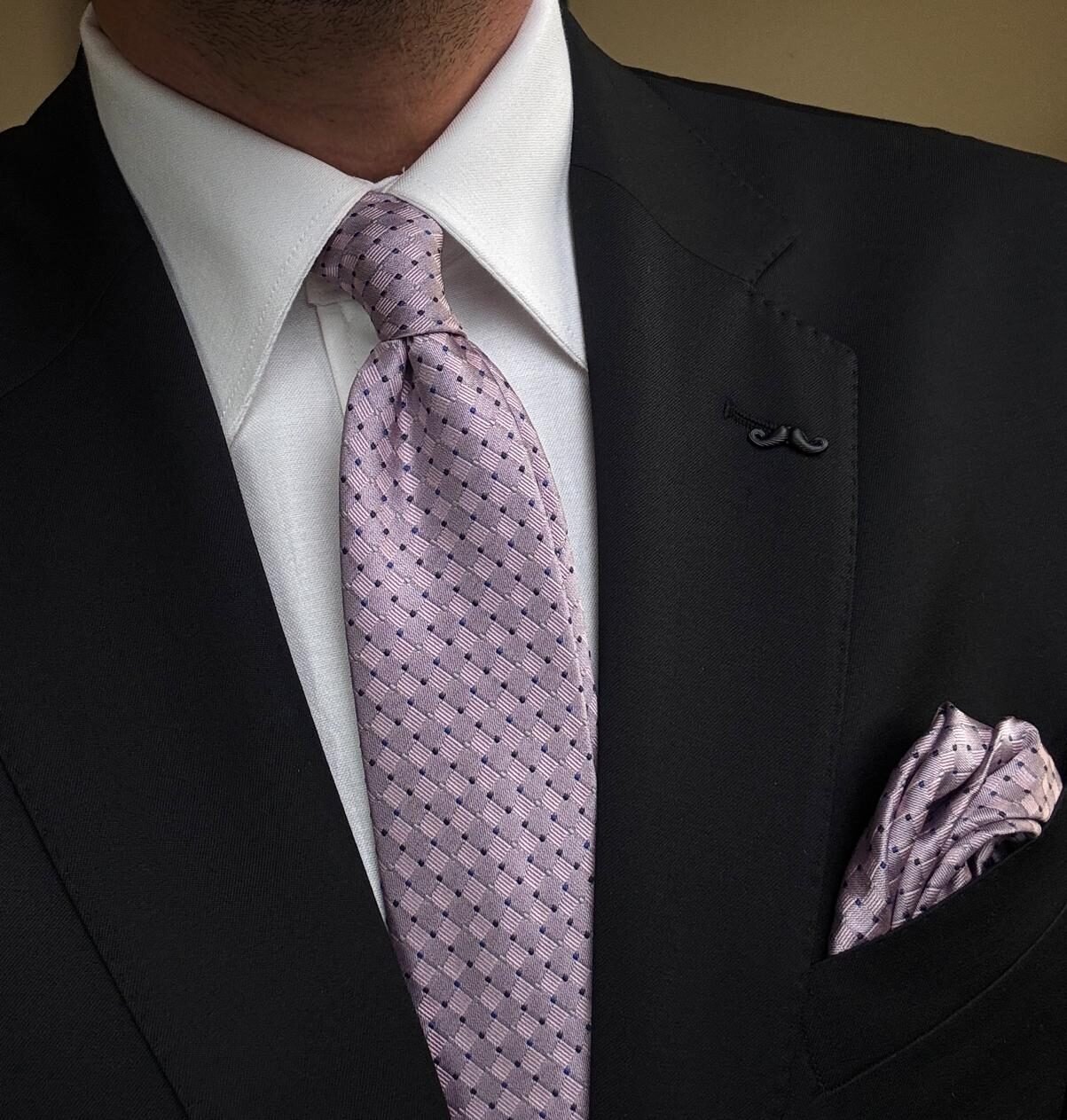 WhatsApp Image 2025-08-25 at 3.43.00 PM (5) Rose Dots Tie - 7 cm - With Pocket Square - Image 1