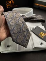 Vintage Beige Tie - 8 cm - Image 2