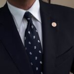Navy Charm Tie - 8 cm