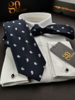 Navy Charm Tie - 8 cm - Image 3