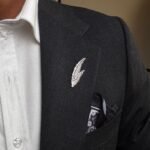 Quill (Double) Lapel Pin - Vintage Silver