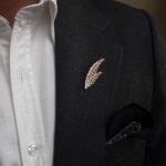 Quill (Double) Lapel Pin - Rose Gold