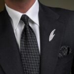 Black Signature Tie - 8 cm - With Pocket Square