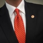 Orange Silk Tie - 8 cm