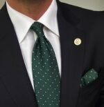 Green Signature Tie - 8 cm - With Pocket Square