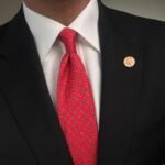 Red Drops Tie - 8 cm