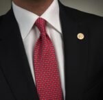 Red Shapes Tie - 8 cm