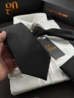 Minister Black Tie - 8 cm - With Pocket Square - Image 3