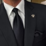 Minister Dark Blue Tie - 8 cm - With Pocket Square