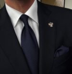 Minister Navy Blue Tie - 8 cm - With Pocket Square