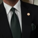 Minister Green Tie - 8 cm - With Pocket Square