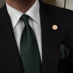 Minister Green Tie - 8 cm - With Pocket Square