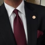 Minister Burgundy Tie - 8 cm - With Pocket Square
