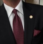 Burgundy with White Dots Tie - 8 cm - With Pocket Square