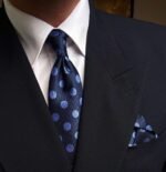 Twilight Navy Tie - 8 cm - With Pocket Square