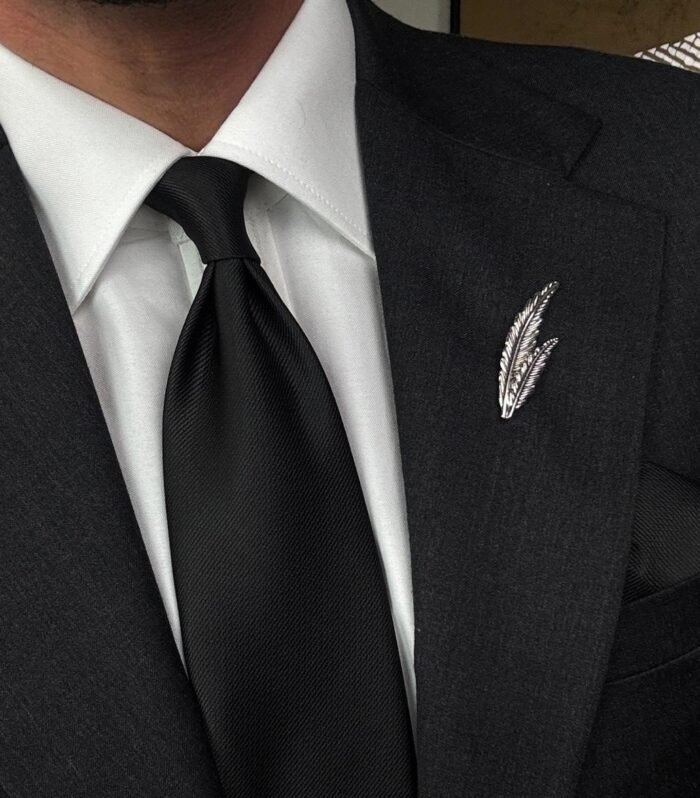 Minister Black Tie - 8 cm - With Pocket Square