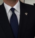 Blue Shapes Tie - 8 cm