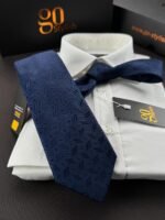 Blue Shapes Tie - 8 cm - Image 2