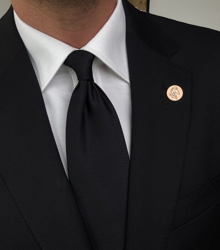 Black Solo Tie - 8.5 cm