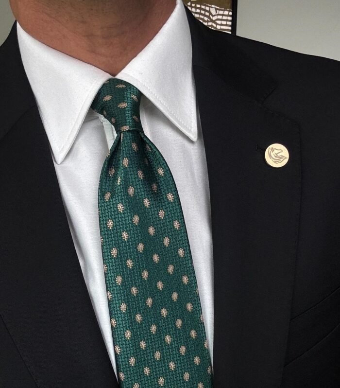 Green Shapes Tie - 8 cm