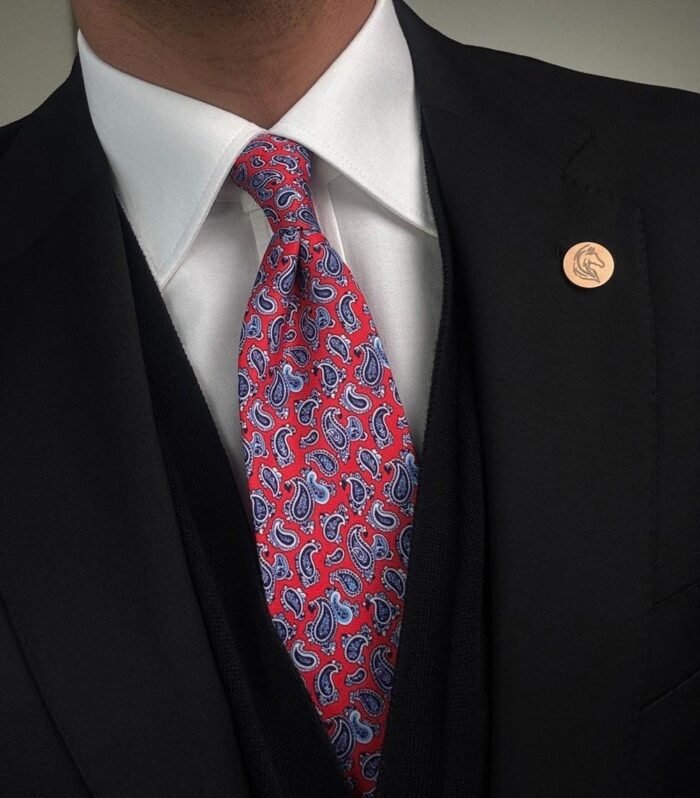 Red Vintage Tie - 8 cm