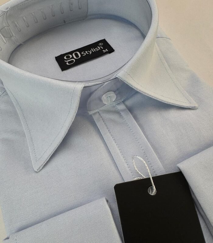 Light Blue Oxford Business Shirt With MDC ''French Cuffs''