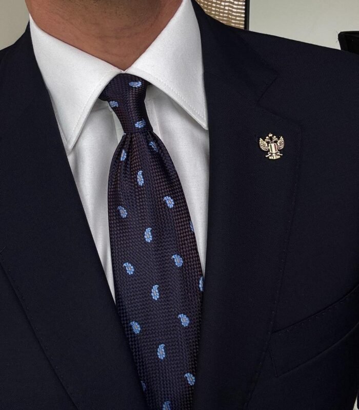 Brown Shapes Tie - 8 cm