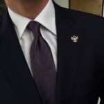 Blue & Orange Dots Tie - 8 cm