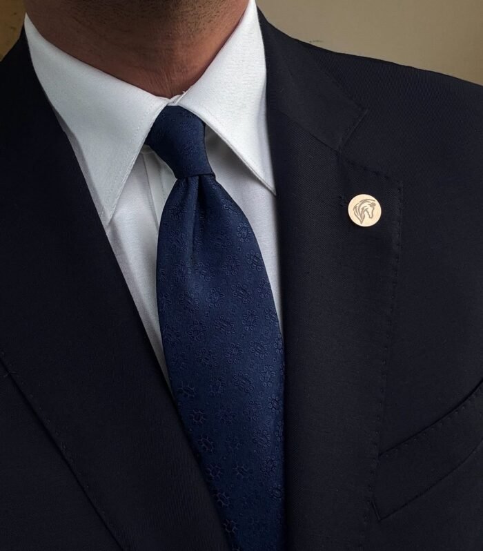 Blue Bold Tie - 8 cm