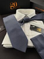 Royal Blue Tie - 8 cm - With Pocket Square - Image 2