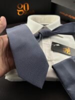 Royal Blue Tie - 8 cm - With Pocket Square - Image 3