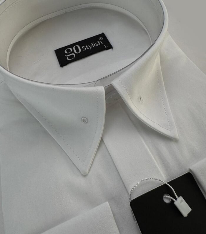 White Shirt ''Without'' Collar Pin